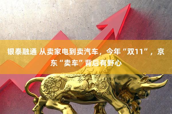 银泰融通 从卖家电到卖汽车,今年“双11”,京东“卖车”背后有野心